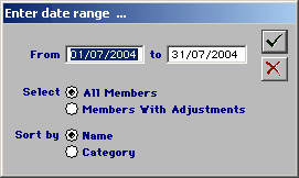 membership transaction summary